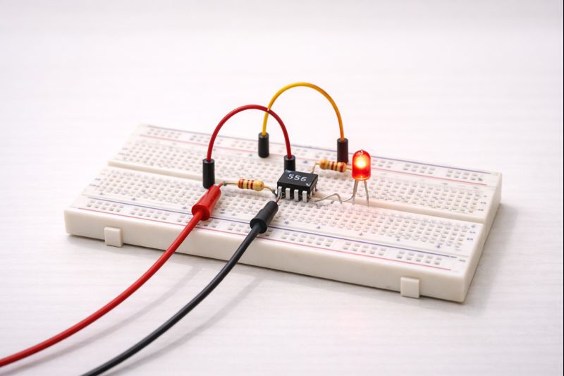 555 Timer ile Yanıp Sönen LED